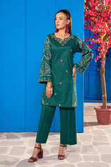 Elara Emb Stitched 02Pcs Lawn-D05