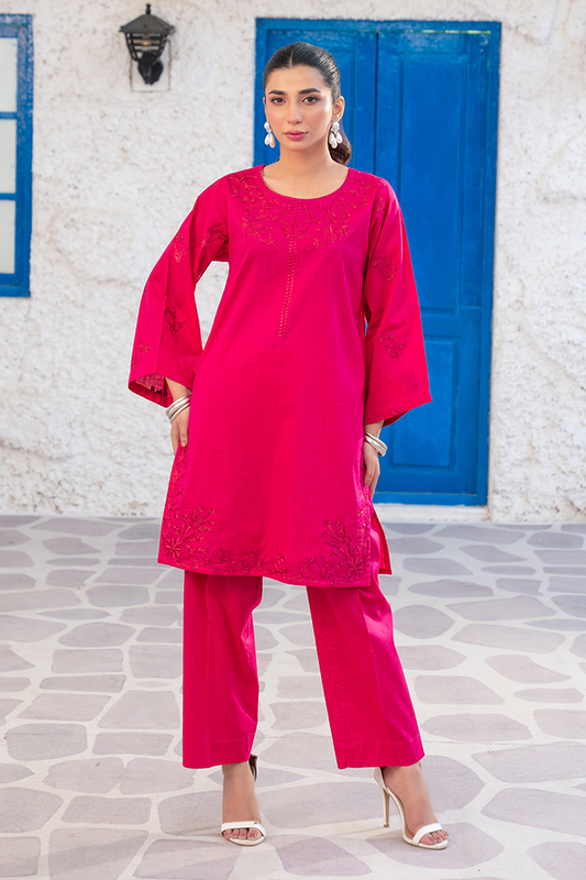 Elara Emb Stitched 02Pcs Lawn-D02