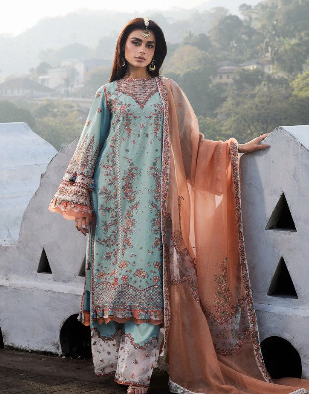 Hussain Rehar Luxury Lawn-Malibu