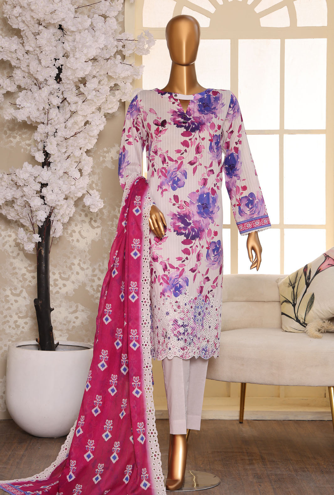 Nayab Printkari Emb Lawn-NPE-04