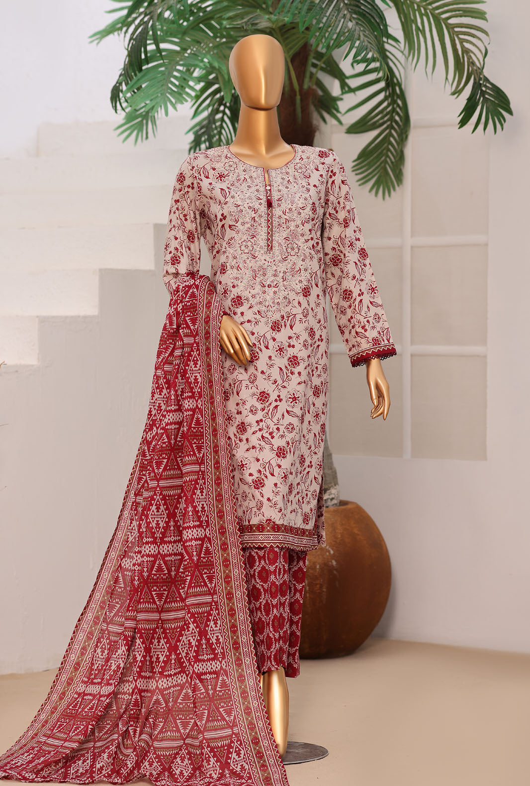 HZ Daily Wear Emb Cotton Lawn-D06