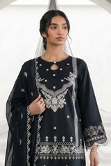Zellbury Black & White Lawn-D1105