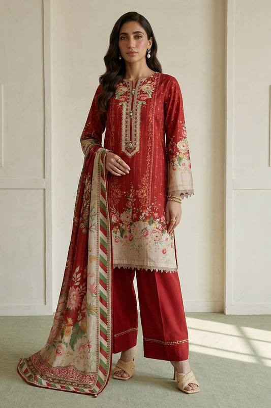 Zellbury Unstitched Lawn-D1006
