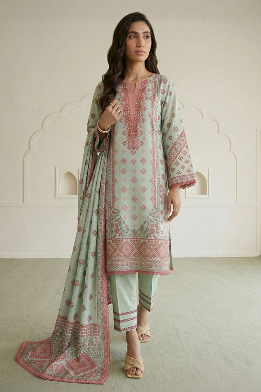 Zellbury Unstitched Lawn-D1008