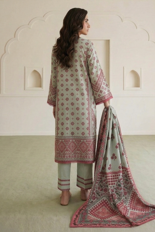 Zellbury Unstitched Lawn-D1008