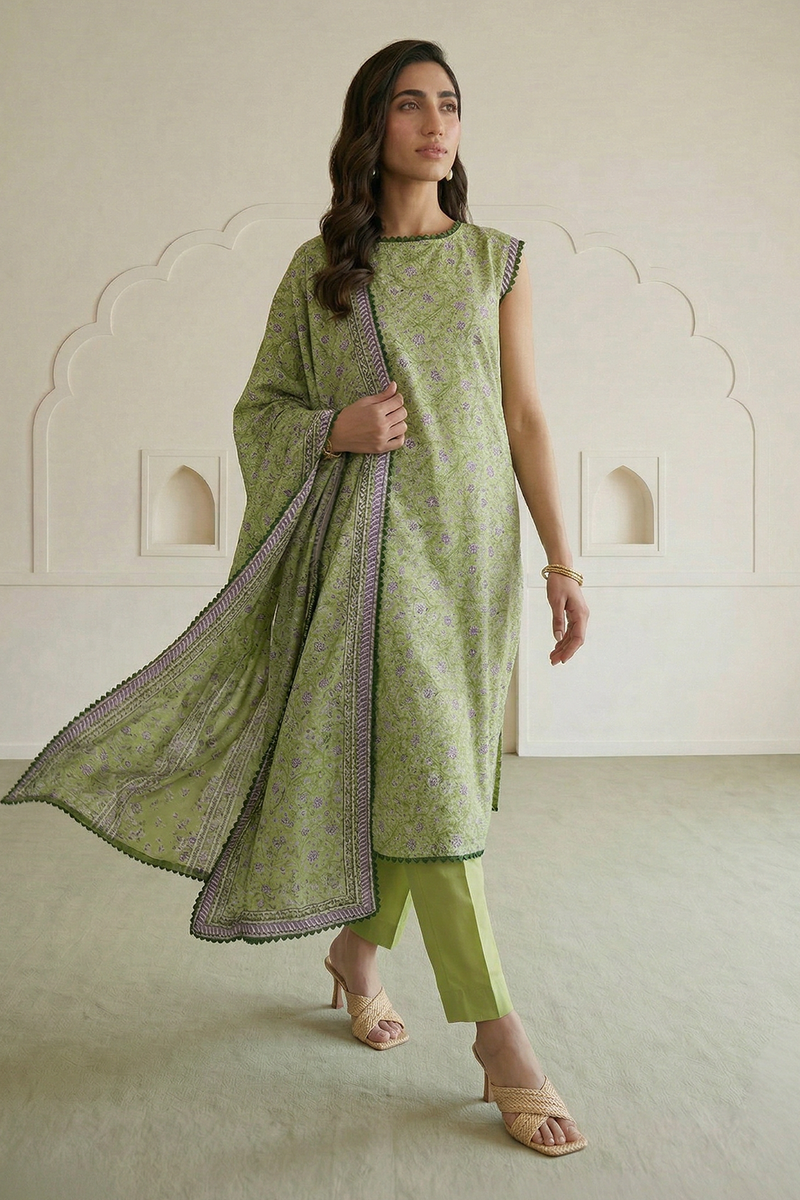 Zellbury Unstitched Lawn-D1086