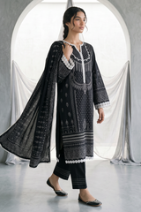Zellbury Black & White Lawn-D1090