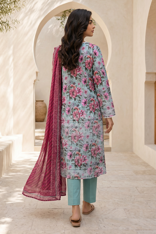 Zellbury Unstitched Lawn-D8055