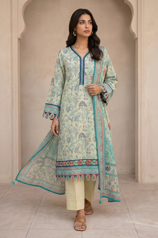 Zellbury Unstitched Lawn-D8115