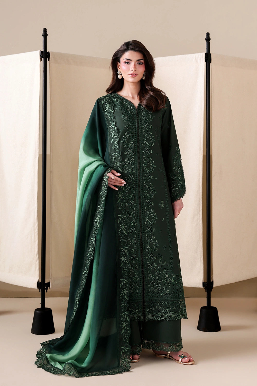 Azure Luxury Lawn SHADES OF EMERALD